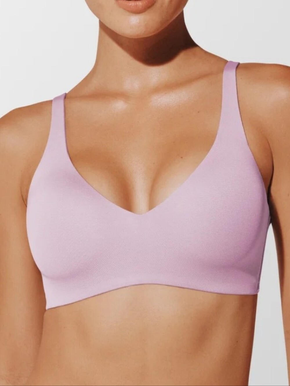 Thirdlove tempsync wireless plunge bra 34DD (MD+) in macaron